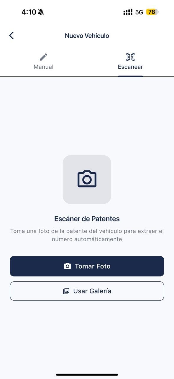 Reparia - Escaneo de patente y registro de vehículo